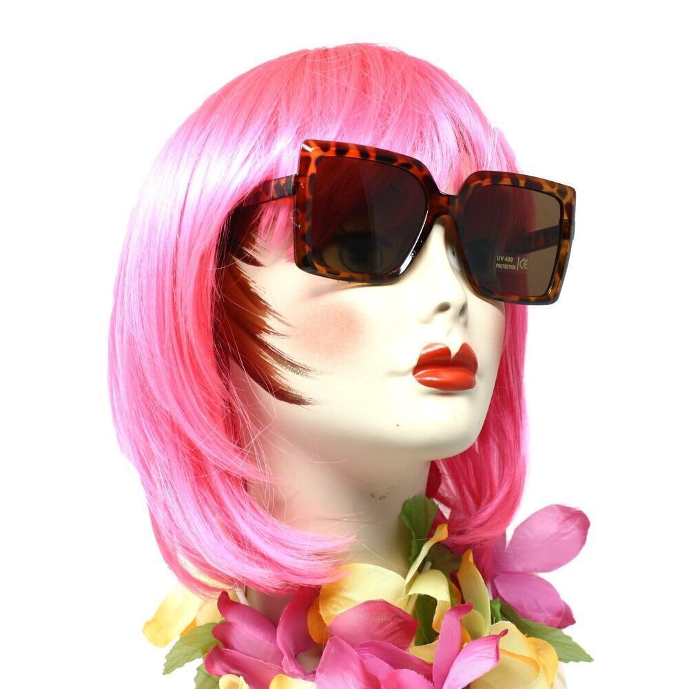 Tortoise Shell Sunglasses Tinted Lens Bold Square Fashion Retro Shades - Hey Viv